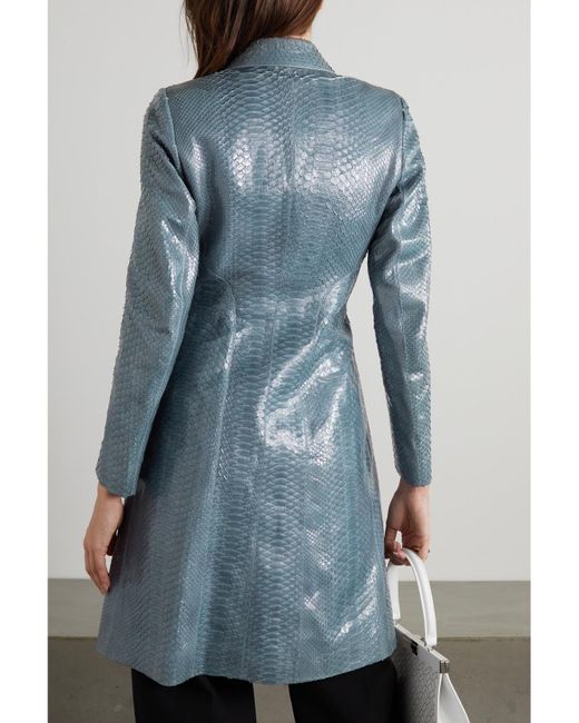 Alaïa Blue Python Coat