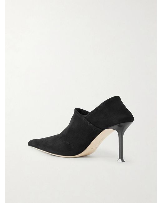 Christen Black Helix Suede Pumps