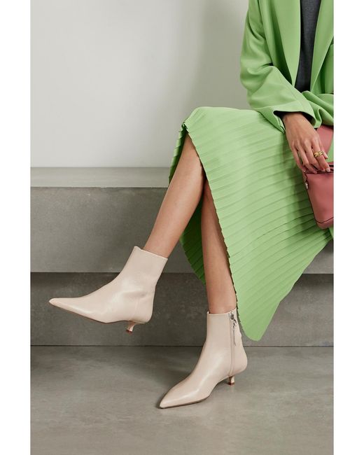 Aeyde Natural Sofie Leather Ankle Boots
