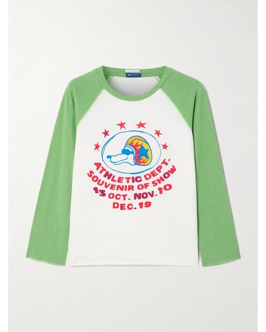 Mother Green The Sporty Concert Printed Cotton-Jersey T-Shirt