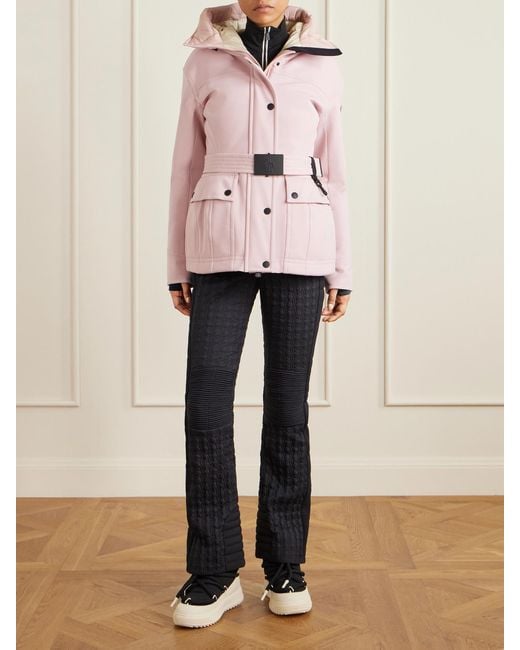 Moncler Pink Isle Stretch-Twill Down Ski Jacket