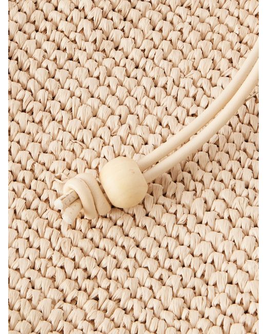 Loeffler Randall White Kylie Woven Raffia Pouch