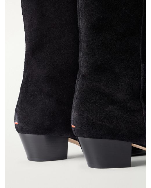 Aeyde Black Medea 40 Suede Knee Boots