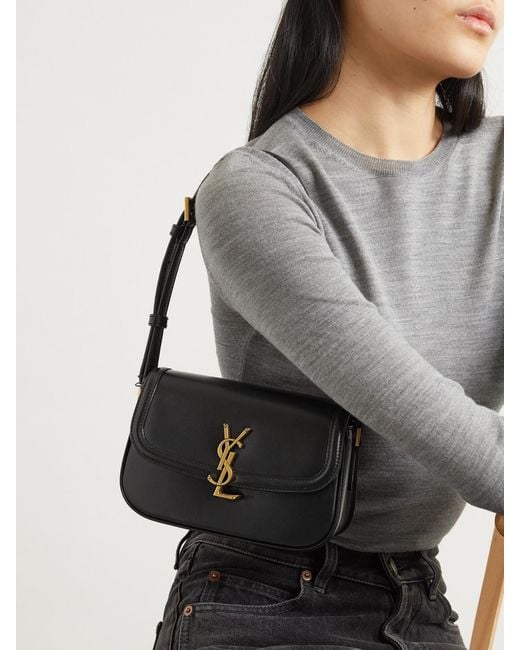 Saint Laurent Black Solferino Mini Leather Shoulder Bag