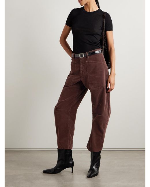 Nili Lotan Shon Cotton-Blend Corduroy Tapered Pants