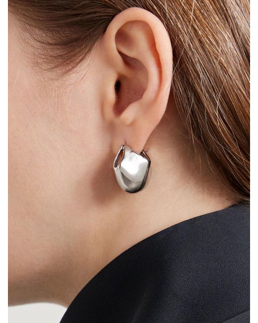 Khaite White Lotus Small-Tone Earrings