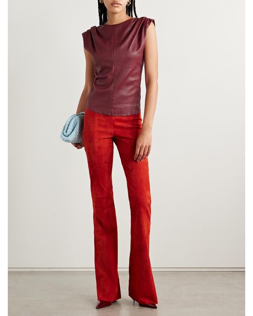 Stouls Dolores Gathered Leather Top