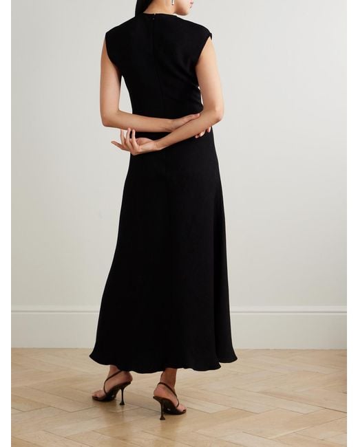Sportmax Black Ribbed-Knit Maxi Dress