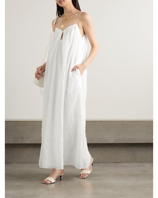 La Ligne Women's White Demeter Embroidered Cotton And Silk-Blend Maxi Dress - www.rajagirimanappuram.com La Ligne Women's White Demeter Embroidered Cotton And Silk-Blend Maxi Dress - www.rajagirimanappuram.com