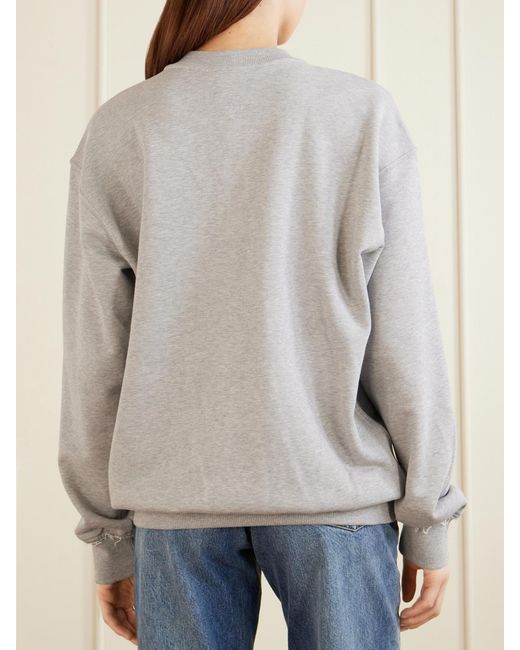 Stella McCartney Gray Superstar Logo-Printed Cotton-Jersey Sweatshirt