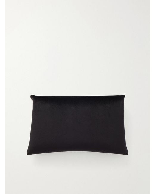 Altuzarra Black Envelope Velvet Clutch