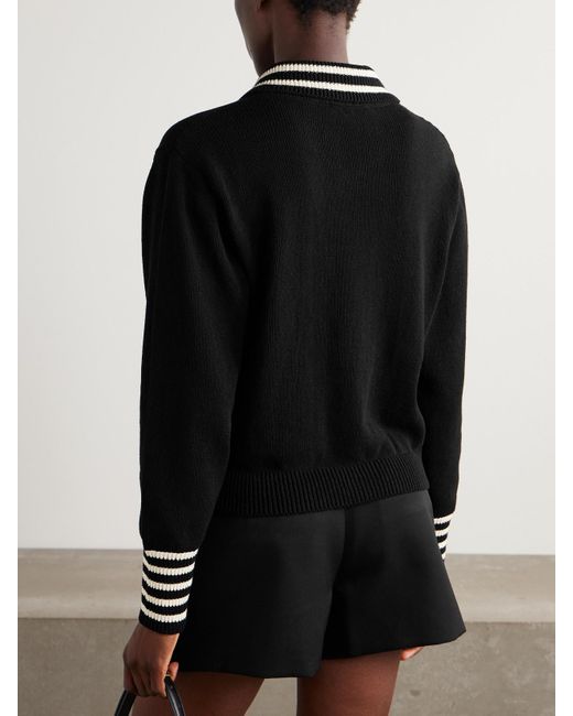 Pull En Coton Mélangé À Rayures Sailor FRAME en coloris Black