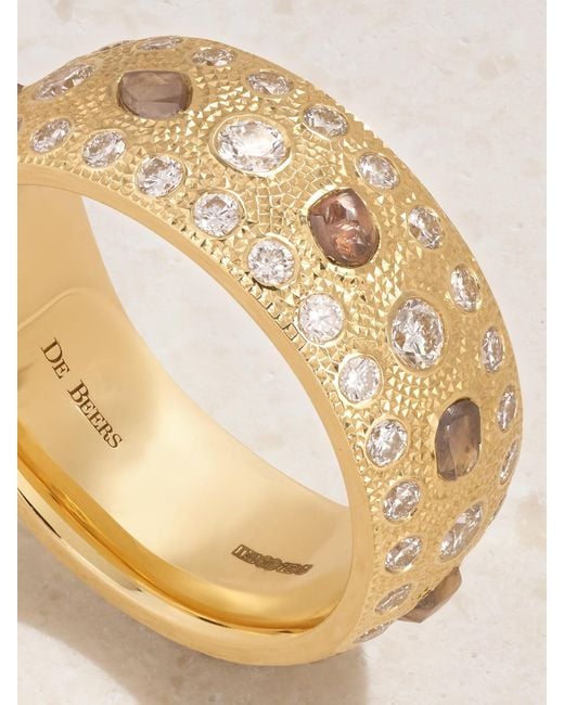 De Beers Natural Talisman Large 18-Karat Diamond Ring