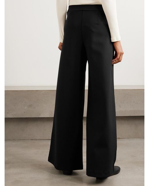 Max Mara Black Nigella Stretch-Jersey Wide-Leg Pants