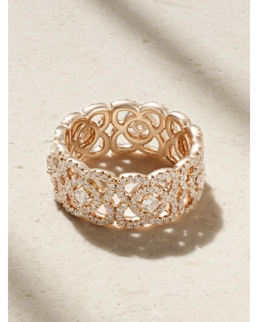 De Beers London Natural Lotus By De Beers 18-Karat Rose Diamond Ring
