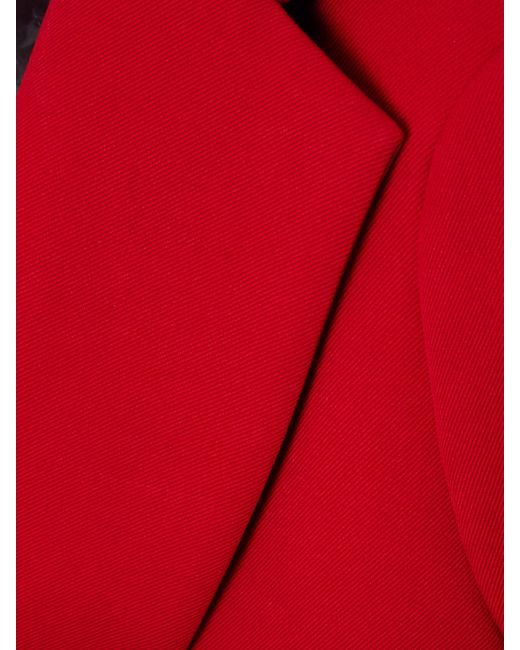 Marie Adam-Leenaerdt Red Double-Breasted Wool-Twill Blazer
