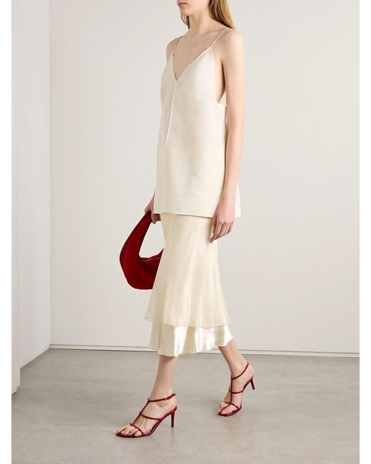 Khaite Natural Talsie Silk And Cotton-Blend Organza Tank