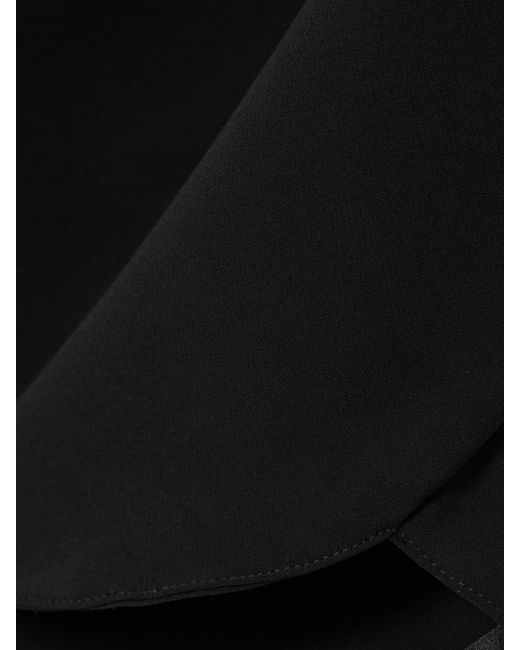 Courreges Black Ellipse Cropped Crepe Halterneck Top