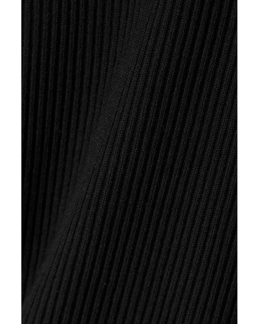 Citizens of Humanity Black Net Sustain Bina Ribbed Lyocell-Blend Top