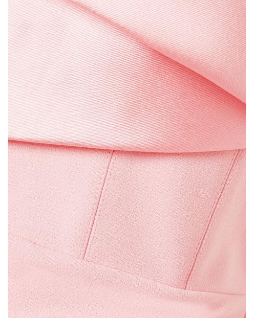 Solace London Pink Kinsley Trägerlose Robe Aus Faille Und Crêpe Mit Falten
