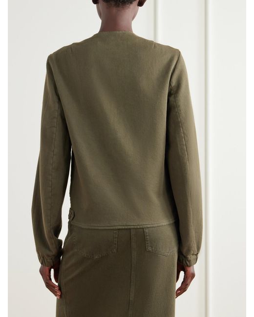Dries Van Noten Green Vitsa Cotton-Twill Jacket