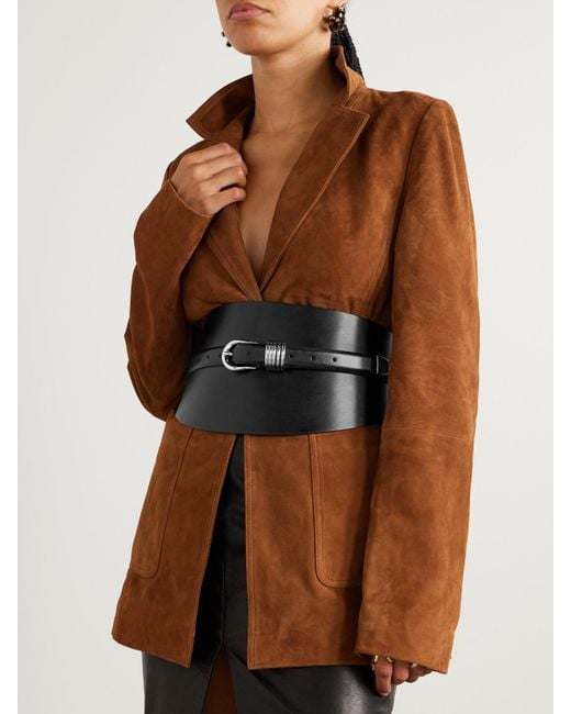 DEHANCHE Black Leather Waist Belt