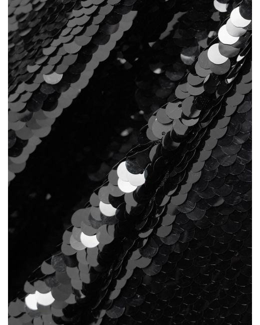 Robe Du Soir Asymétrique En Tulle À Sequins Et À Finitions En Mousseline Stella McCartney en coloris Black