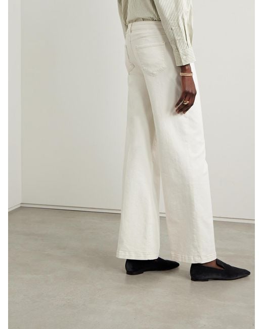 Jean Large Taille Haute En Coton Mélangé Stretch Scottie L'Agence en coloris White
