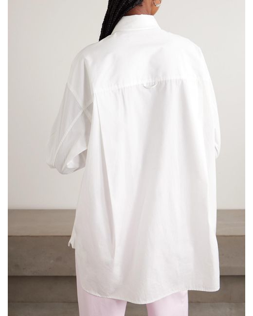 Agolde White Maria Mcmanus Oversized Organic Cotton-Poplin Shirt