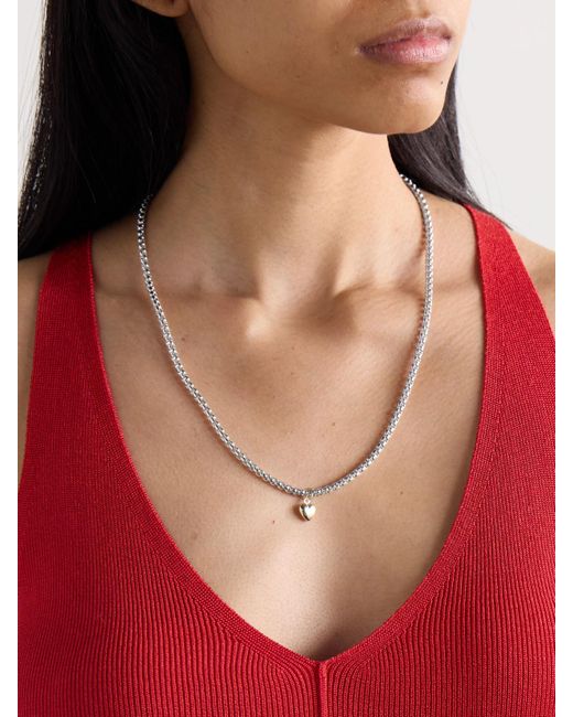 Collier En Argent Sterling Et En Plaqué Or Gordita Loren Stewart en coloris White