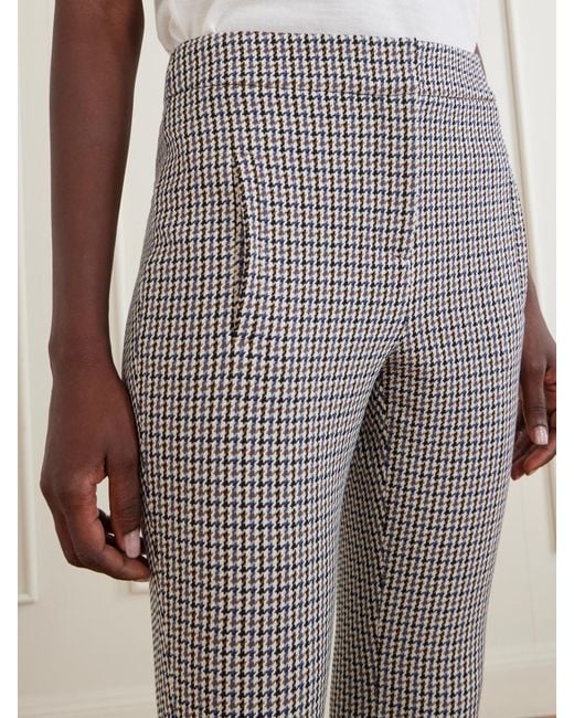 Veronica Beard Gray Arte Prince Of Wales Flared Pants