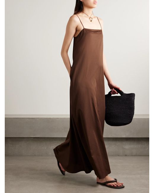 Leset Brown Yoko Maxikleid Aus Baumwoll-Voile