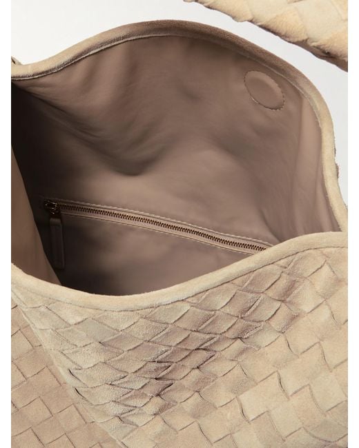 Bottega Veneta Natural Hop Large Intrecciato Suede Tote