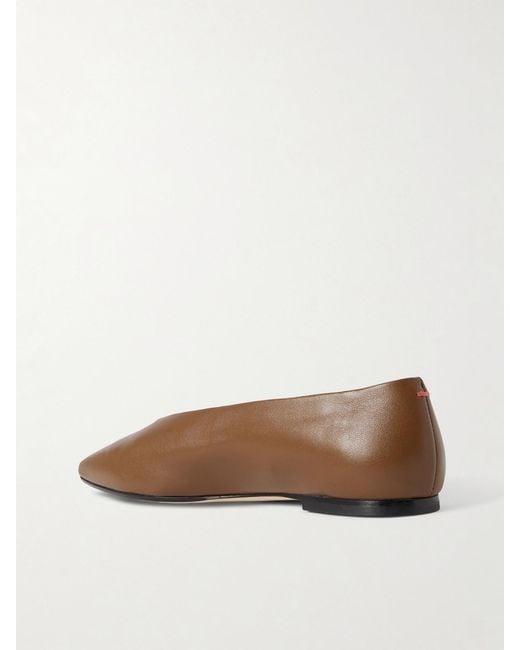 Aeyde Brown Betty Leather Ballet Flats