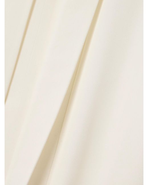 Khaite Natural Mehna Lace-Up Silk Crepe De Chine Mini Dress