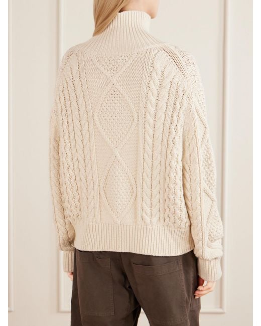 Nili Lotan Natural Kimmi Knitted Cotton And Cashmere-Blend Sweater