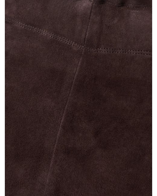 Stouls Brown Jp Twenty Cropped Suede Flared Leggings