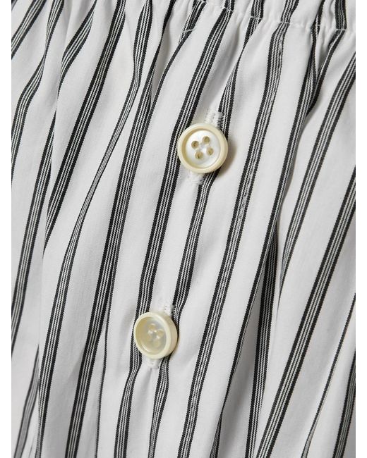 Pantalon Large En Popeline De Coton À Rayures ÉTERNE en coloris White