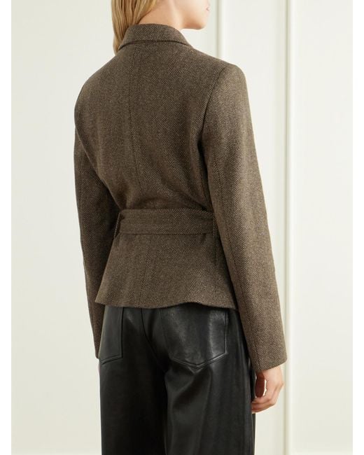 Polo Ralph Lauren Green Wool-Blend Herringbone Jacket