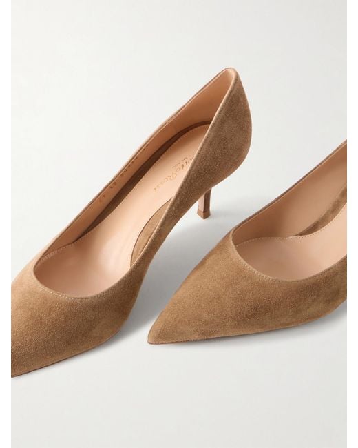 Gianvito Rossi Natural 55 Suede Pumps