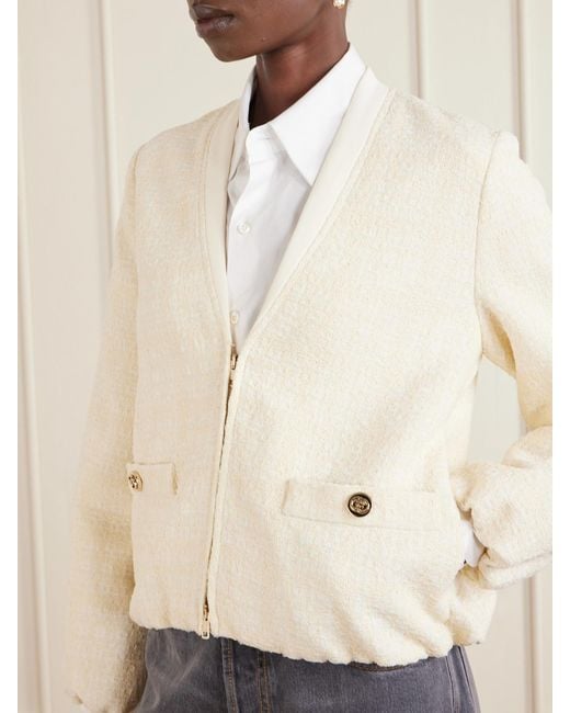 Gucci Natural Cotton-Blend Bouclé Jacket