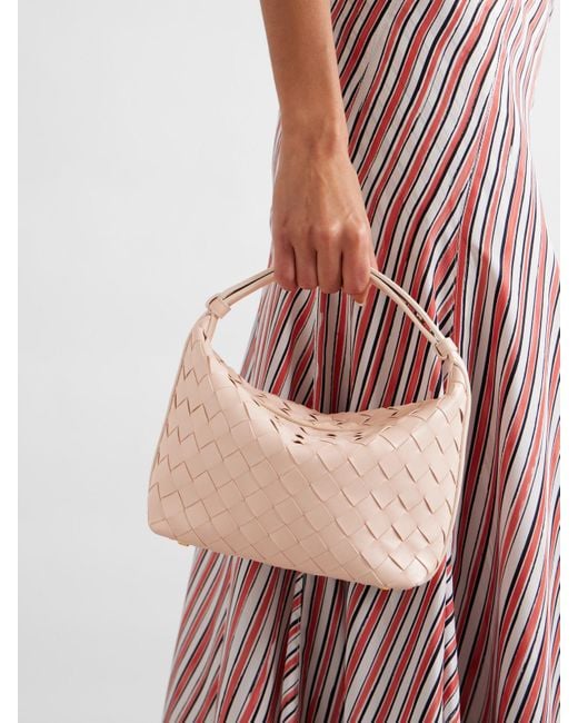 Bottega Veneta Pink Wallace Intrecciato Leather Shoulder Bag