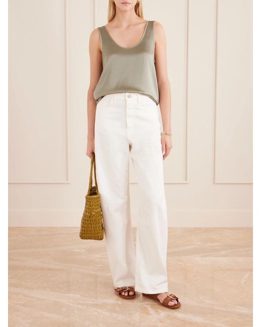 Anine Bing Natural Lea Silk Tank
