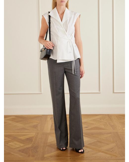 Stella McCartney Gray Wool Straight-Leg Pants