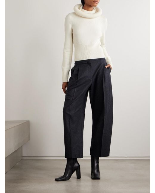 Alaïa Natural Wool Hooded Sweater