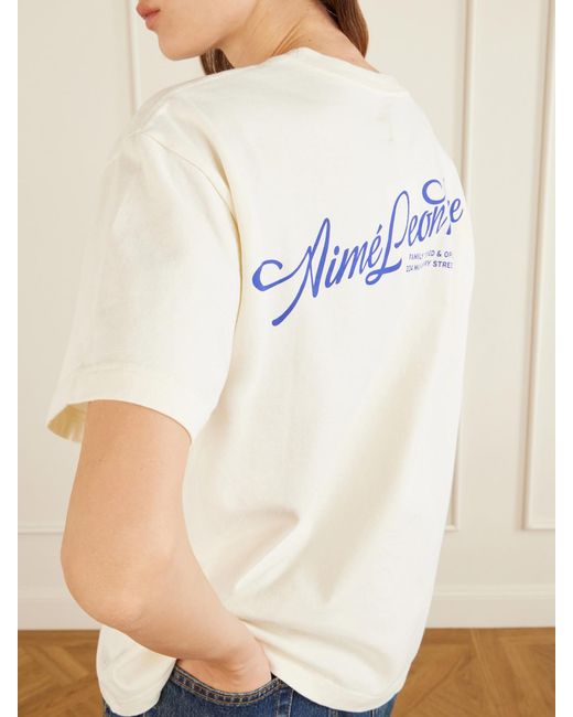 Aimé Leon Dore Natural Logo-Printed Cotton-Jersey T-Shirt