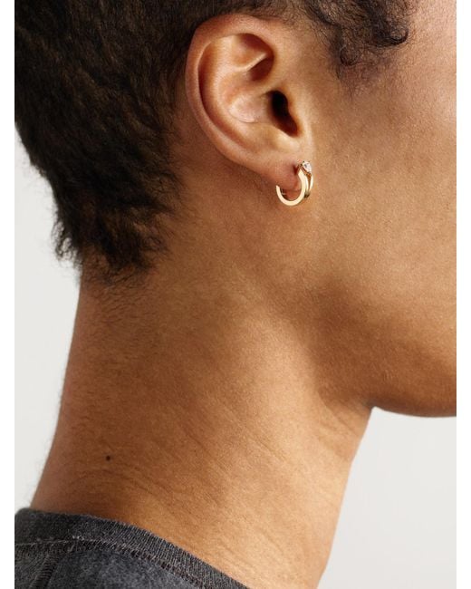 Repossi Natural Serti Inversé 18-Karat Rose Diamond Single Earring