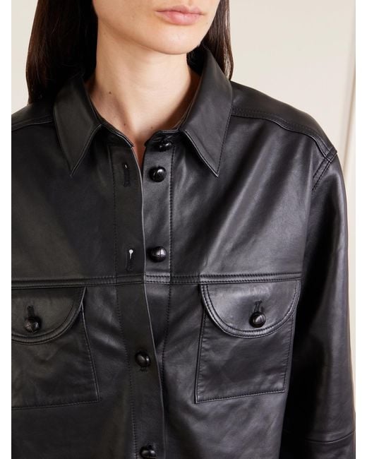 Blazé Milano Black Berber Leather Shirt