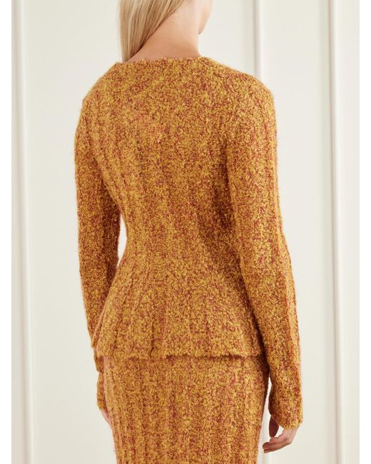 Proenza Schouler Brown Joelle Cable-Knit Mohair-Blend Sweater