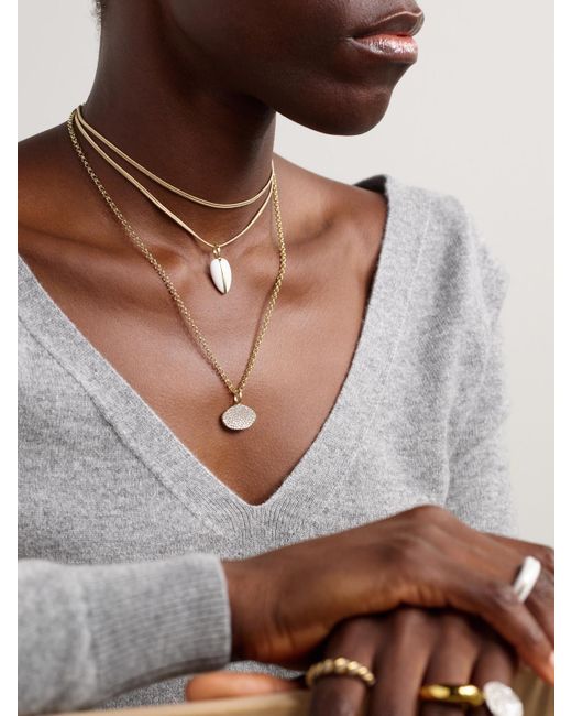 BY PARIAH Natural Cluster 14-Karat Recycled And Rhodium-Plated Diamond Pendant